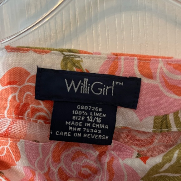 WilliGirl summer 100% linen pants excellent condition! - Picture 2 of 4